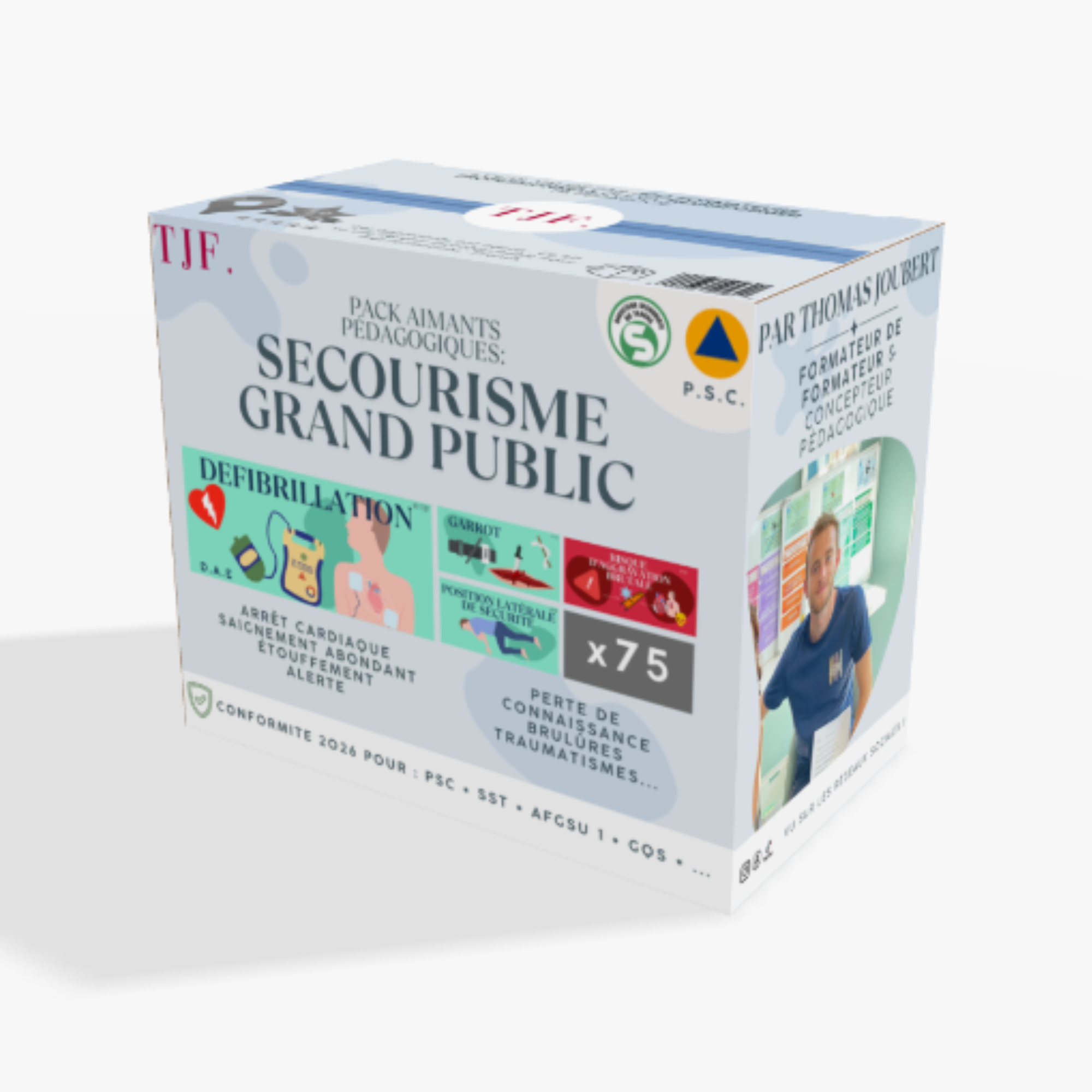 Secourisme Grand Public : 75 Aimants ludopédagogiques - Pack 7-en-1