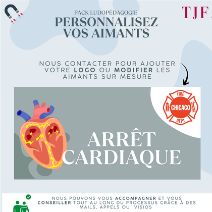 Secourisme Grand Public : 75 Aimants ludopédagogiques - Pack 7-en-1