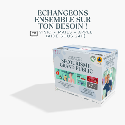 Bilans Secouristes 4 : 171 Aimants ludopédagogiques - Pack 5-en-1 4 regards & 4 menaces vitales