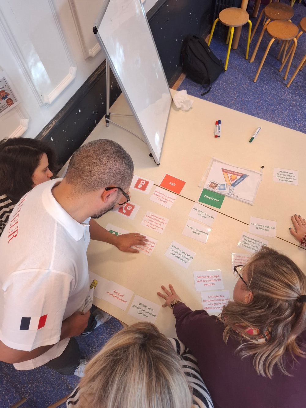 En action pendant notre formation