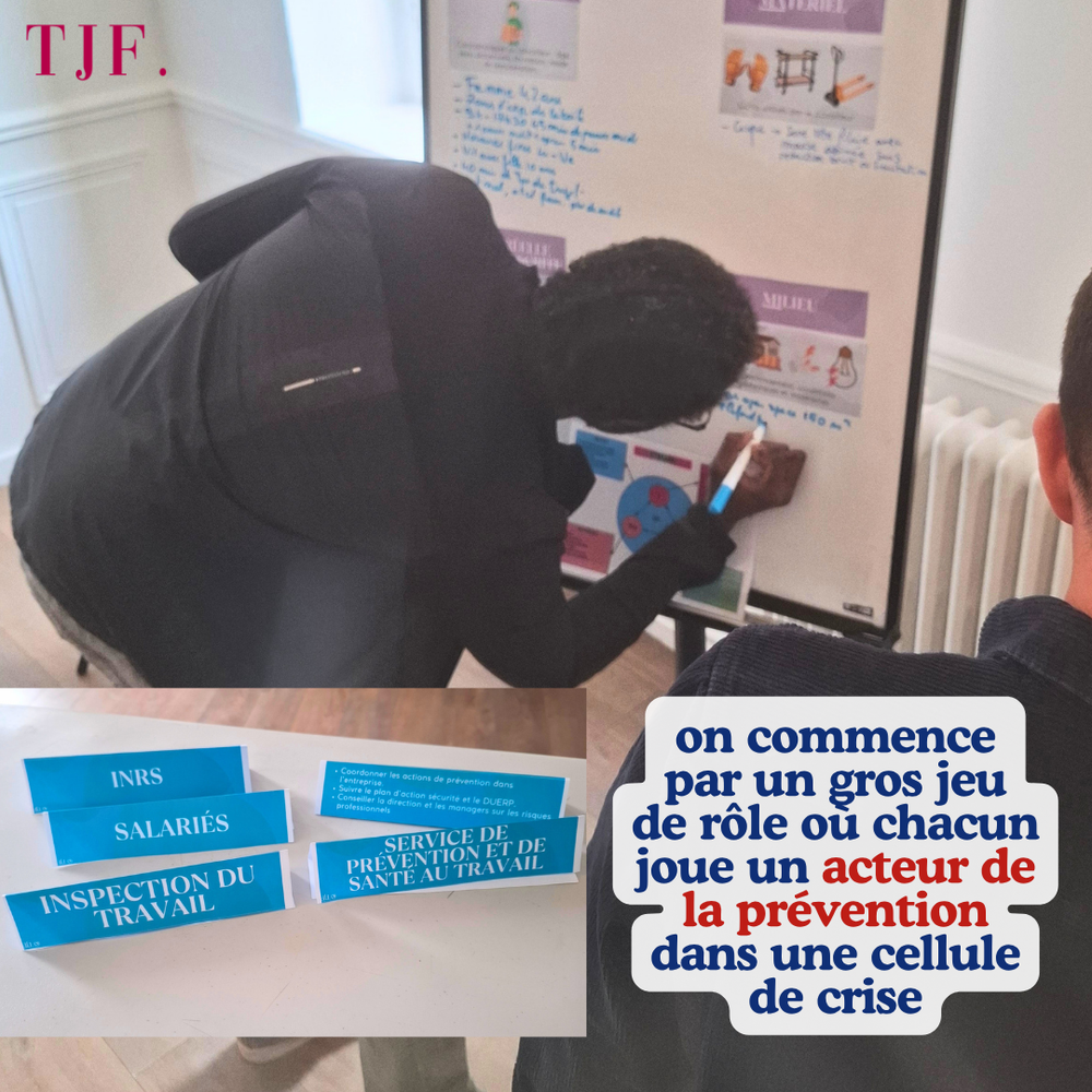 En action pendant la formation