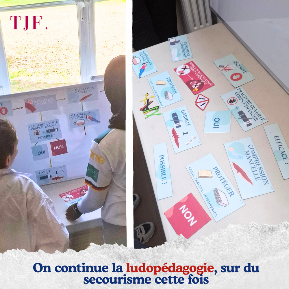 En action pendant la formation