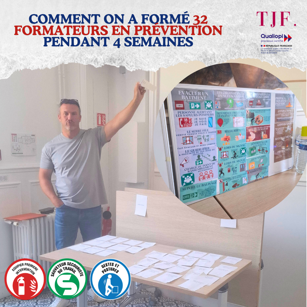 En action pendant la formation