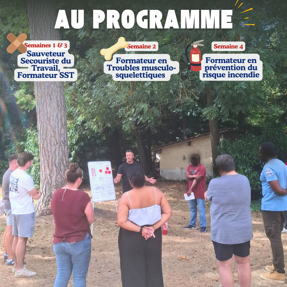 En action pendant la formation