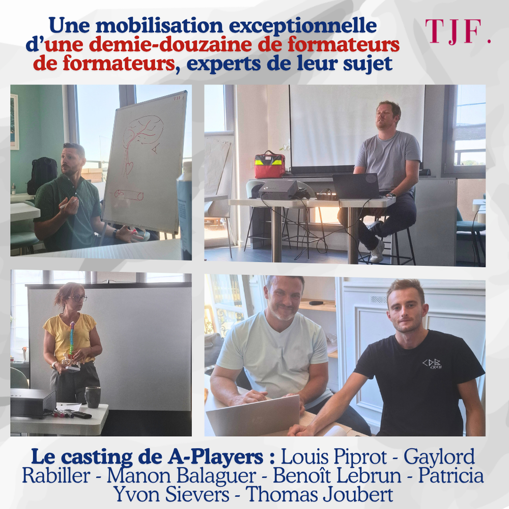 En action pendant la formation