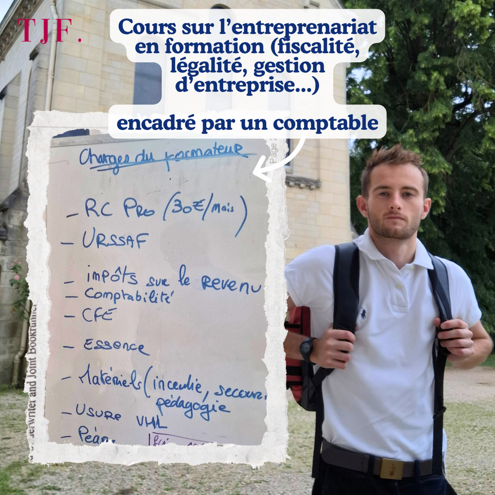En action pendant la formation