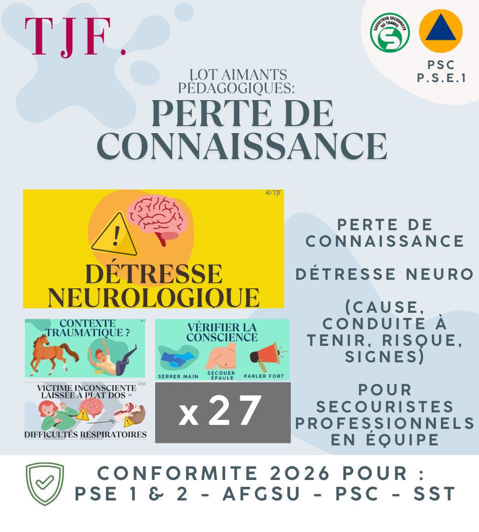 Perte de connaissance :  Lot 30 Aimants ludopédagogiques PSE1 - Détresse respiratoire, étouffement (Copie)
