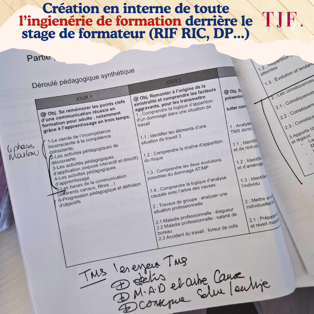 Fo TMS IBC - Formation initiale formateur Troubles musculo squelettiques Industrie Bureau et commerce (Gestes et postures)