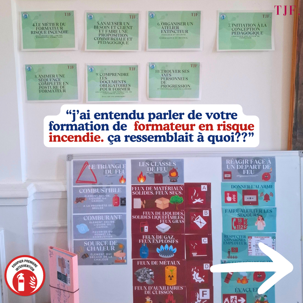 En action pendant la formation