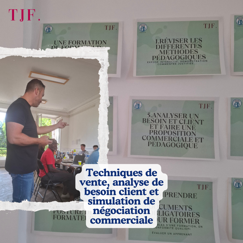 En action pendant la formation