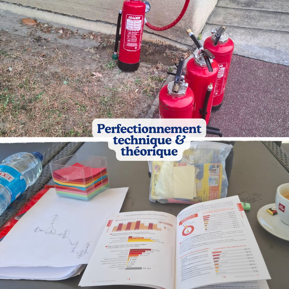 En action pendant la formation
