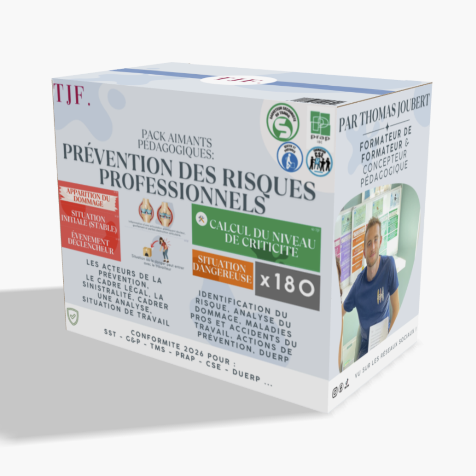 Prévention risques pros  : 180 Aimants ludopédagogiques - Pack 10-en-1