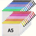20 Pochettes de rangement outils pédagogiques - Idéal aimants, cartes, jeux... - Format A5 avec code couleur