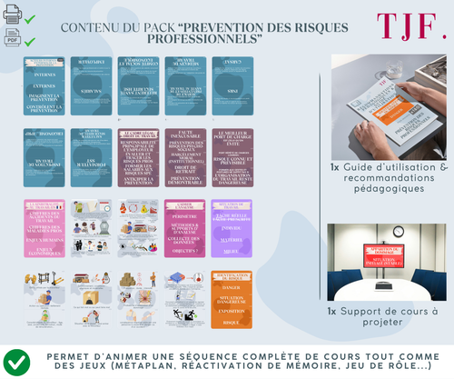 Prévention risques pros  : 180 Aimants ludopédagogiques - Pack 10-en-1