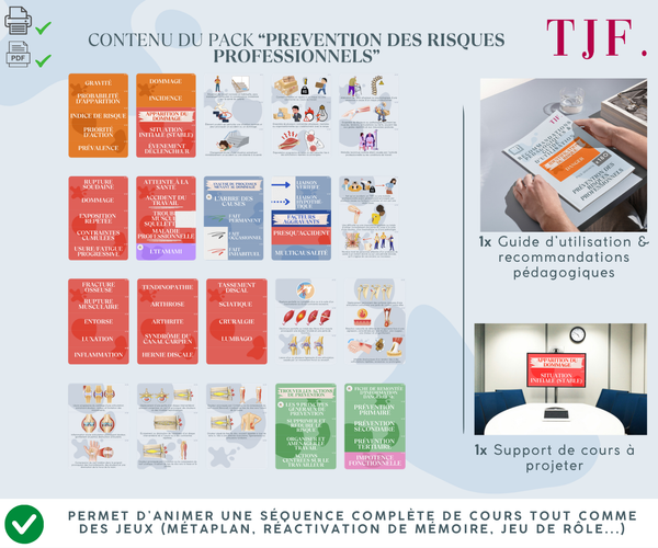 Prévention risques pros  : 180 Aimants ludopédagogiques - Pack 10-en-1