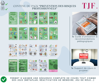Prévention risques pros  : 180 Aimants ludopédagogiques - Pack 10-en-1