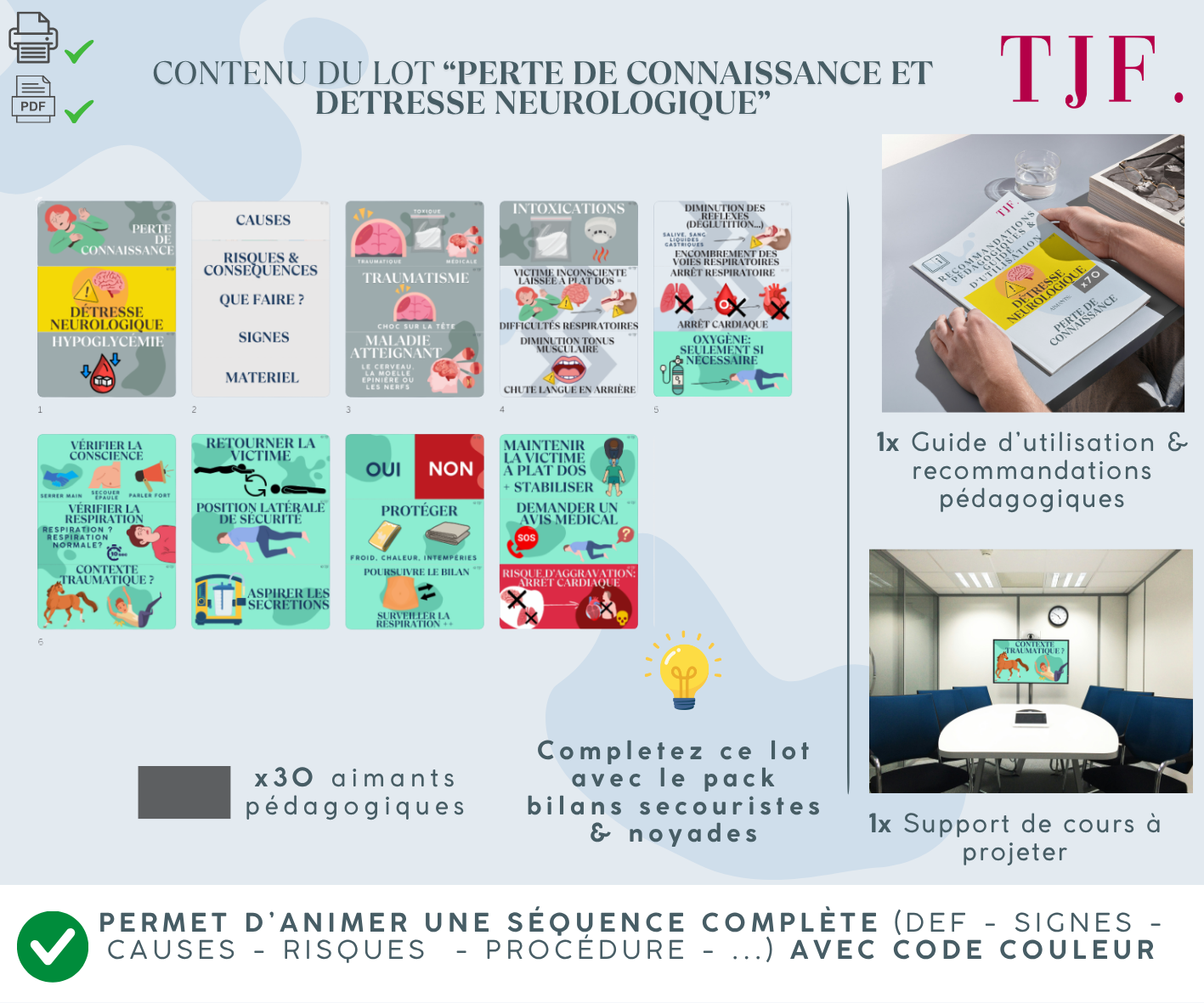 Perte de connaissance :  Lot 30 Aimants ludopédagogiques PSE1 - Détresse respiratoire, étouffement (Copie)