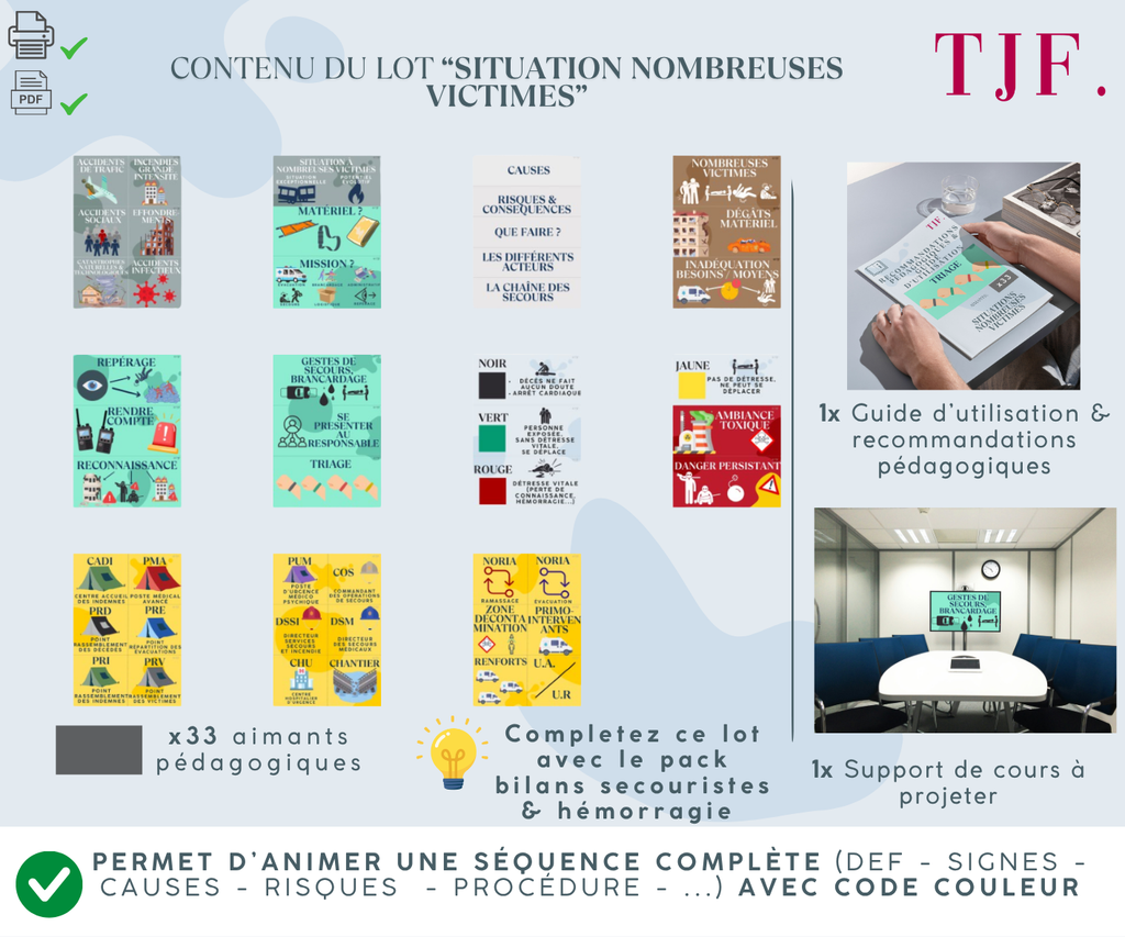 Situation nombreuses victimes:  Lot 33 Aimants ludopédagogiques PSE - situation sanitaire exceptionnelle