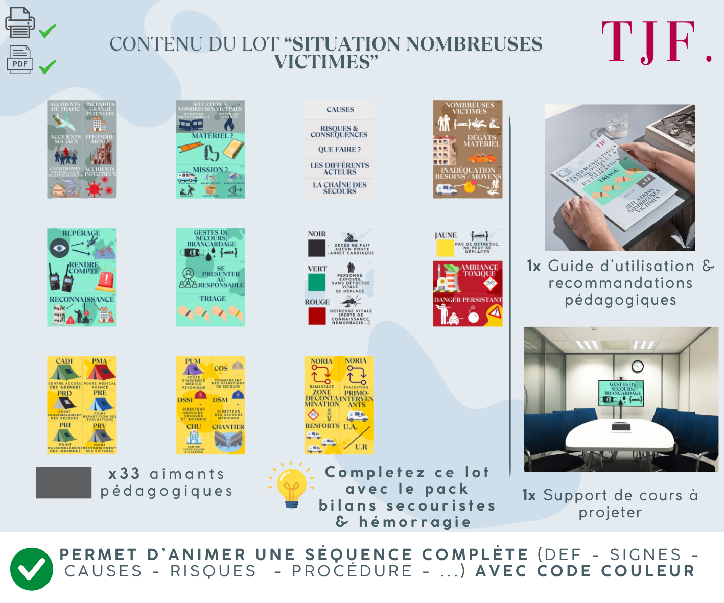 Situation nombreuses victimes:  Lot 33 Aimants ludopédagogiques PSE - situation sanitaire exceptionnelle